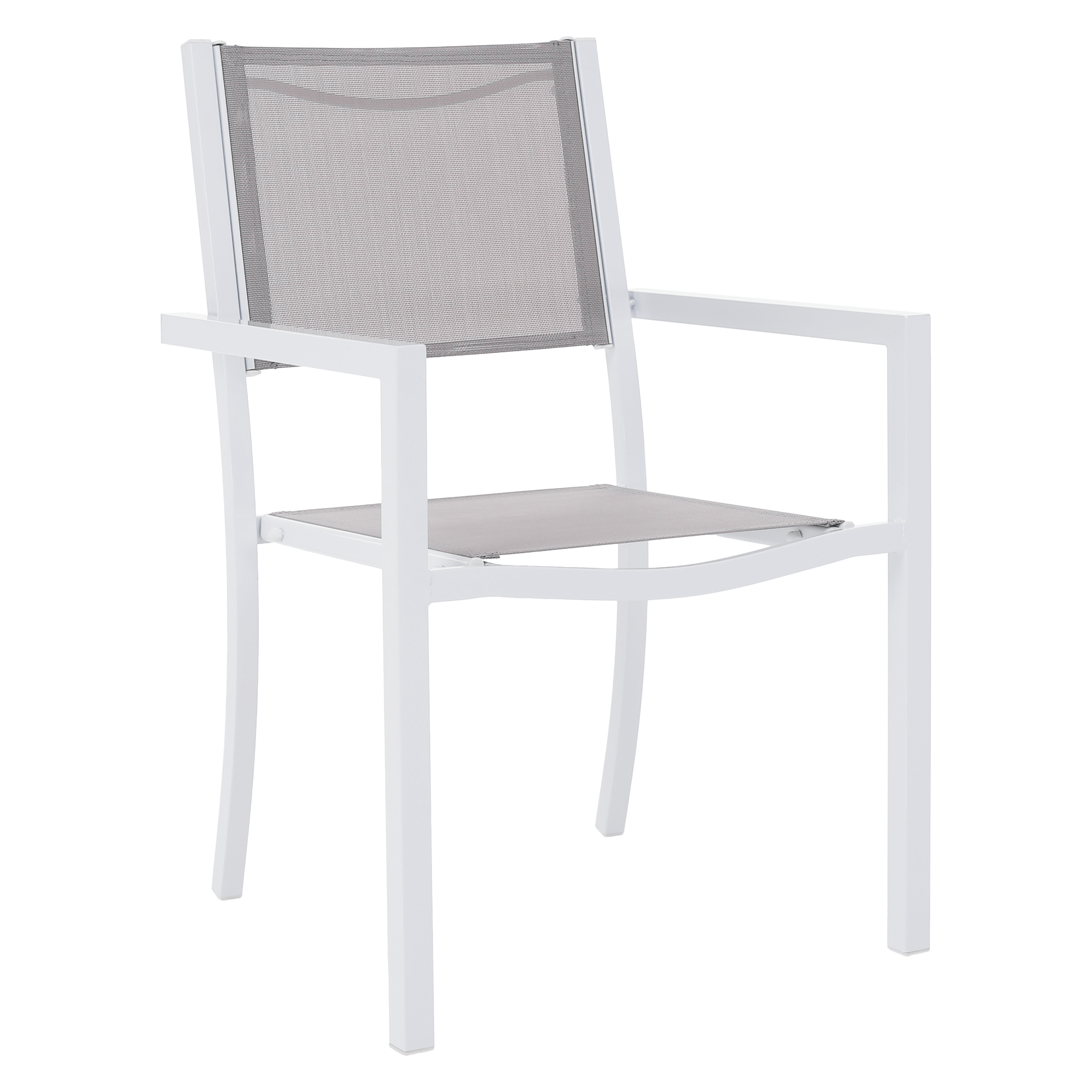 Scaun DORIO, gri deschis/alb, material textil/otel, 56x62x86 cm