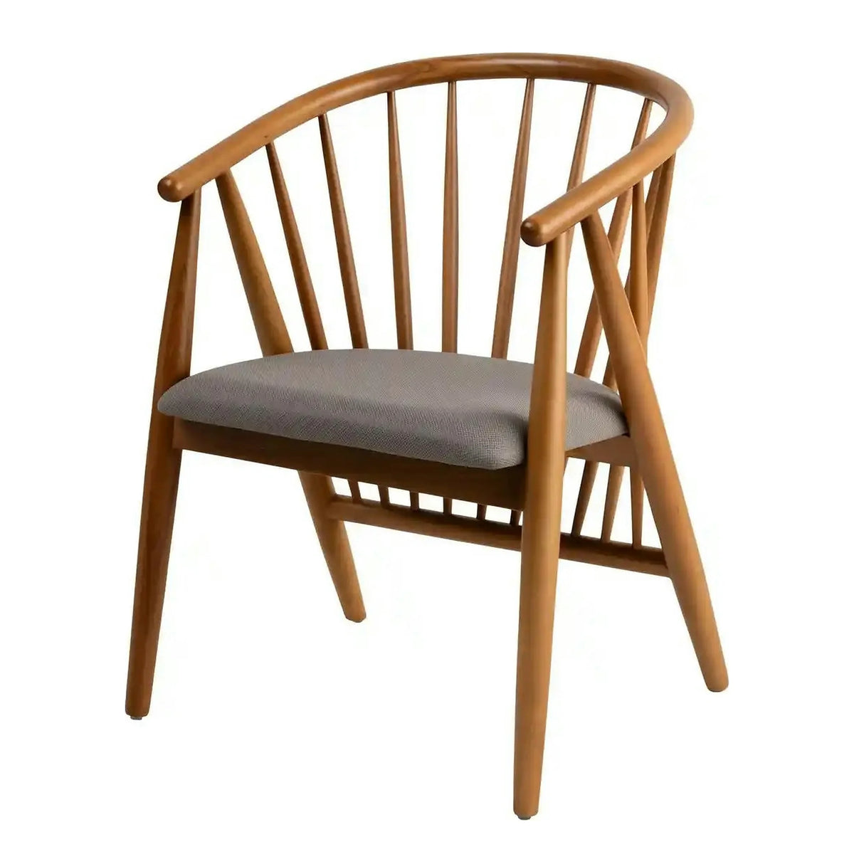 Scaun DORIS, stejar/gri, stofa/lemn, 56x58x82 cm