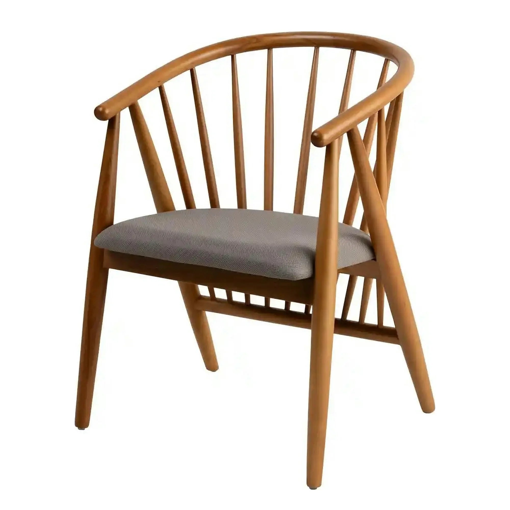 Scaun DORIS, stejar/gri, stofa/lemn, 56x58x82 cm