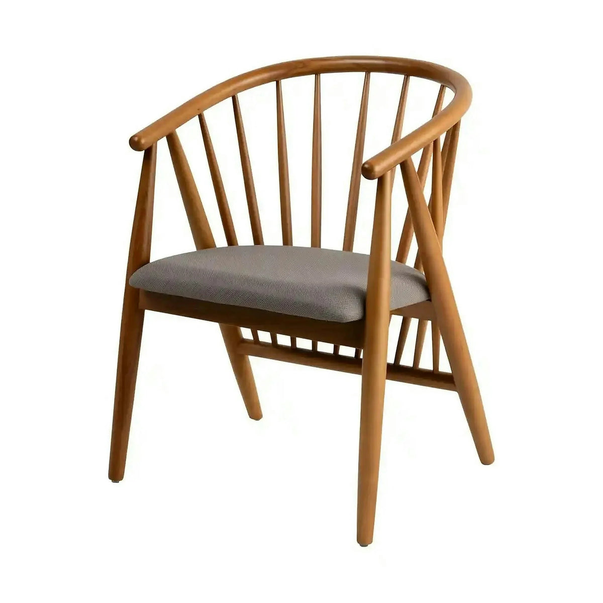 Scaun DORIS, stejar/gri, stofa/lemn, 56x58x82 cm