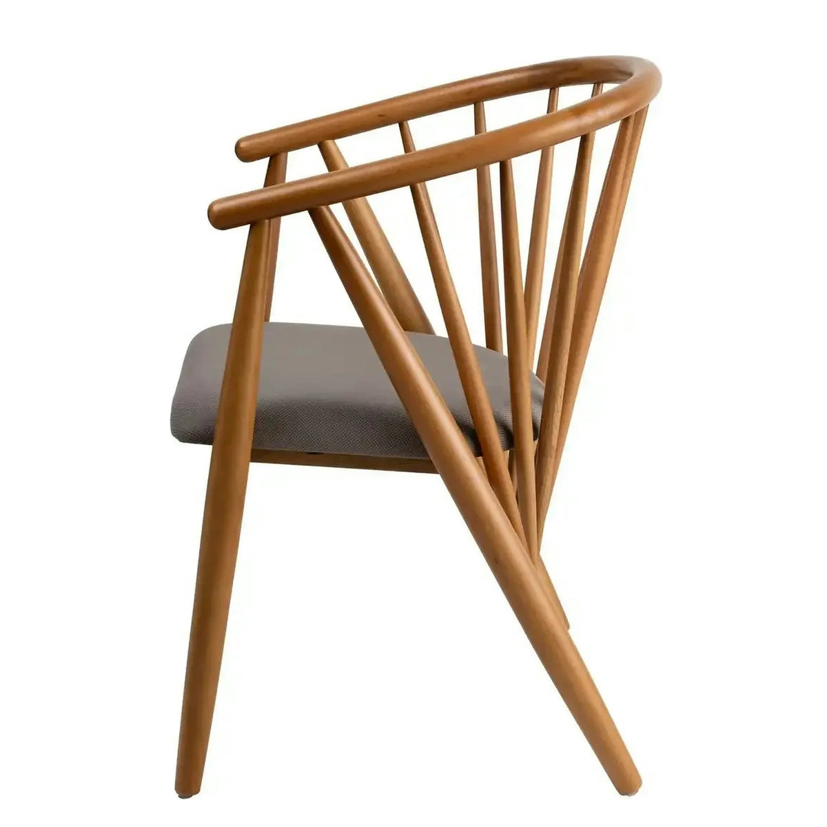 Scaun DORIS, stejar/gri, stofa/lemn, 56x58x82 cm