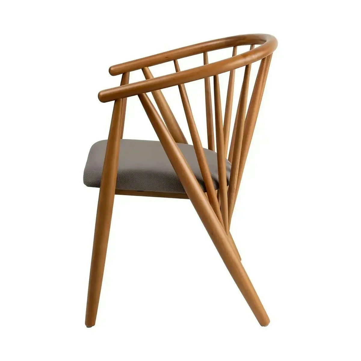 Scaun DORIS, stejar/gri, stofa/lemn, 56x58x82 cm