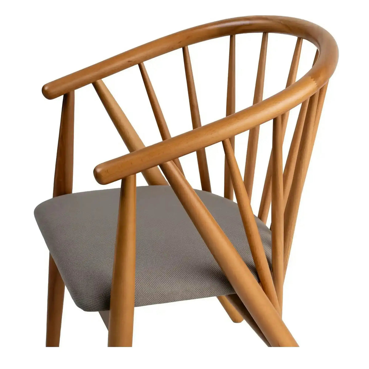 Scaun DORIS, stejar/gri, stofa/lemn, 56x58x82 cm
