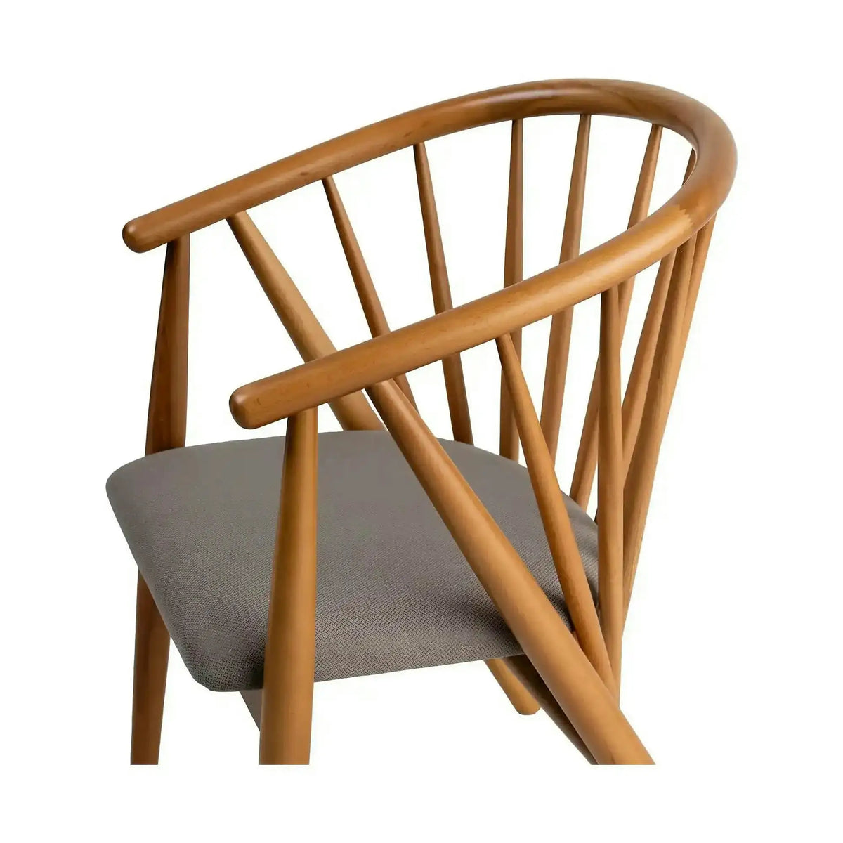 Scaun DORIS, stejar/gri, stofa/lemn, 56x58x82 cm