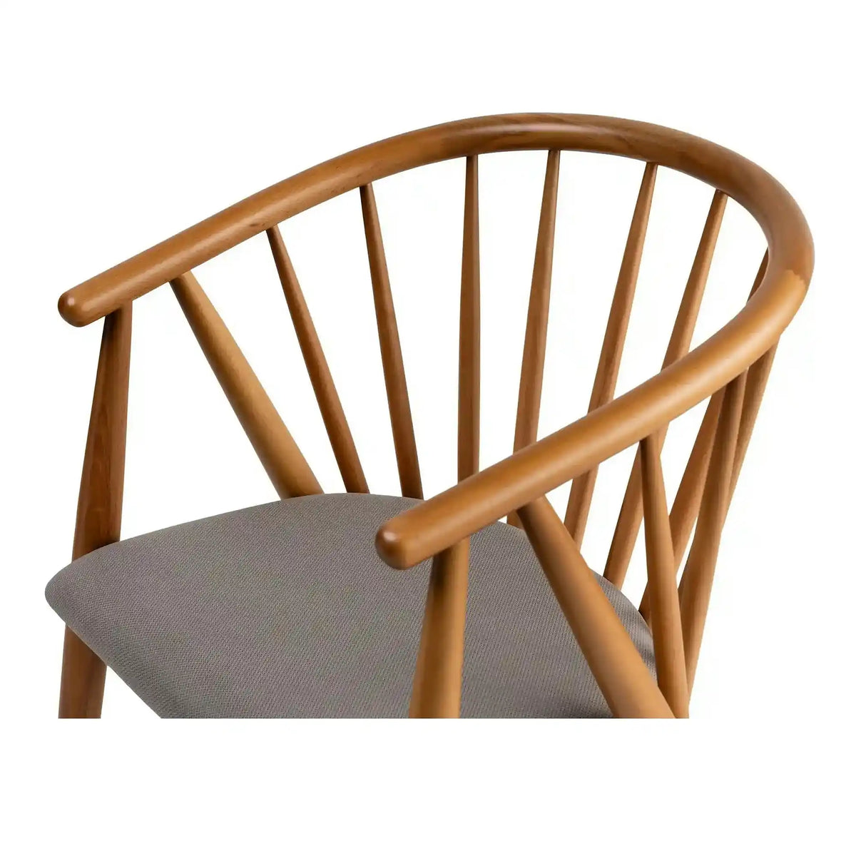 Scaun DORIS, stejar/gri, stofa/lemn, 56x58x82 cm