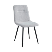 Scaun DOT, gri deschis/negru, stofa buclata/metal, 45x57x89 cm