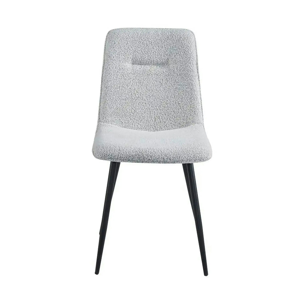 Scaun DOT, gri deschis/negru, stofa buclata/metal, 45x57x89 cm