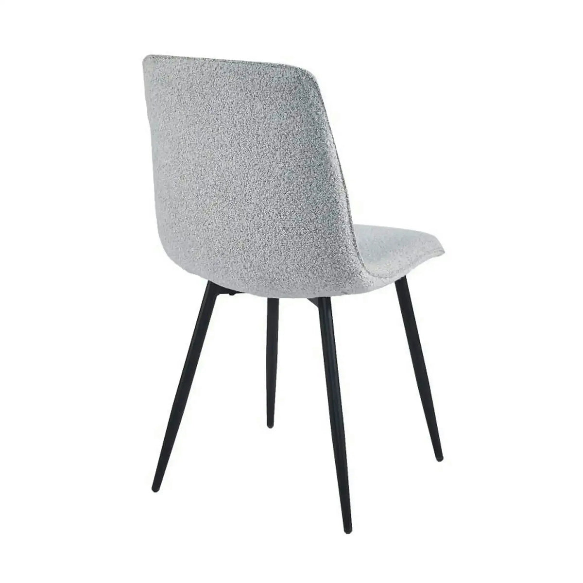 Scaun DOT, gri deschis/negru, stofa buclata/metal, 45x57x89 cm