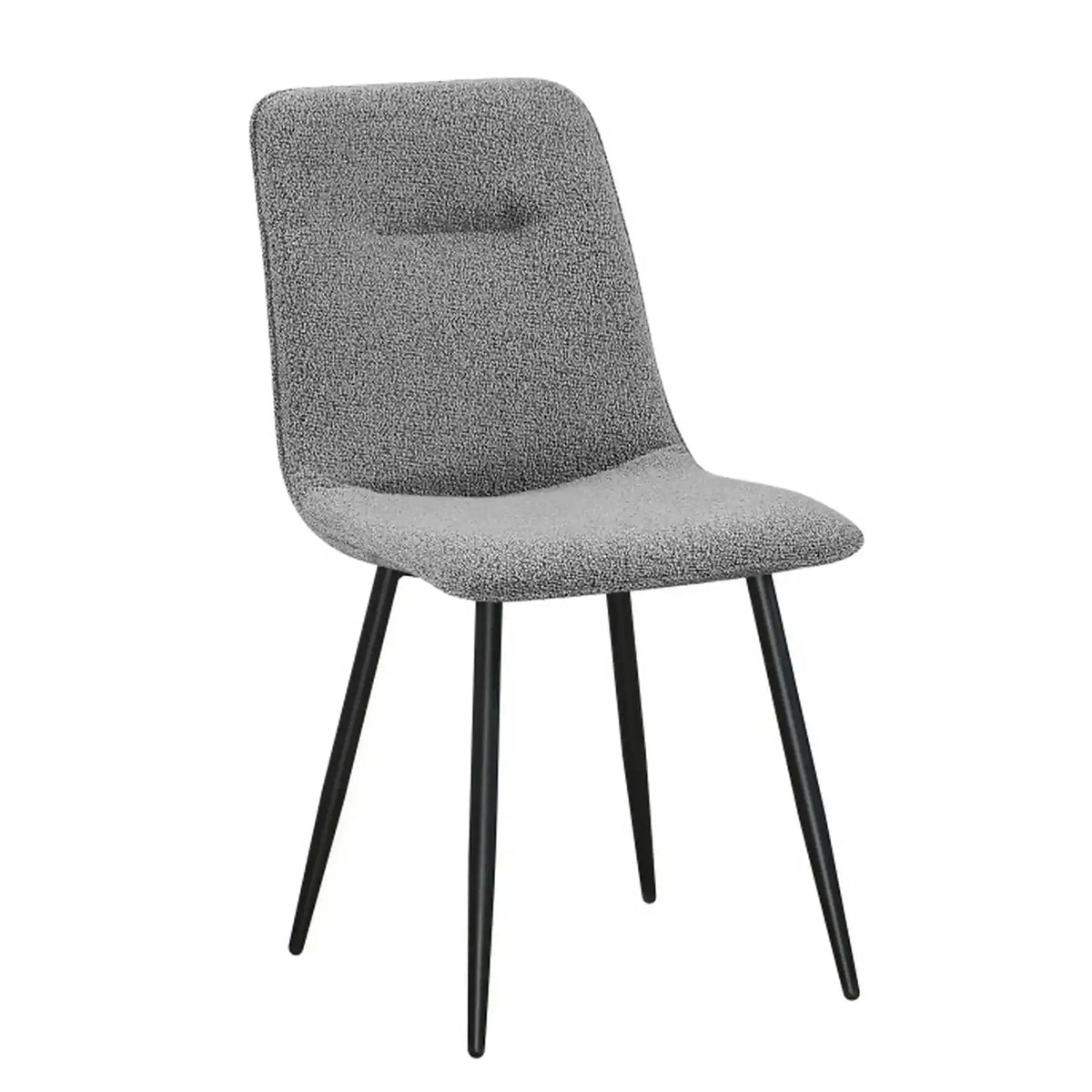 Scaun DOT, gri inchis/negru, stofa buclata/metal, 45x57x89 cm