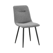 Scaun DOT, gri inchis/negru, stofa buclata/metal, 45x57x89 cm
