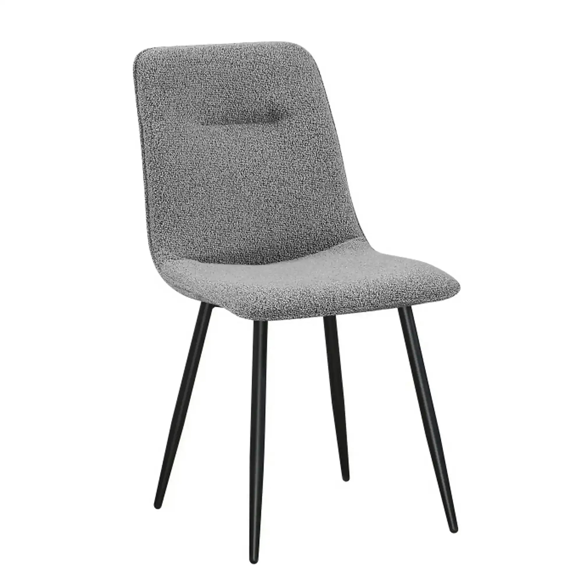 Scaun DOT, gri inchis/negru, stofa buclata/metal, 45x57x89 cm