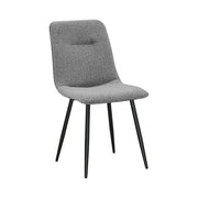 Scaun DOT, gri inchis/negru, stofa buclata/metal, 45x57x89 cm