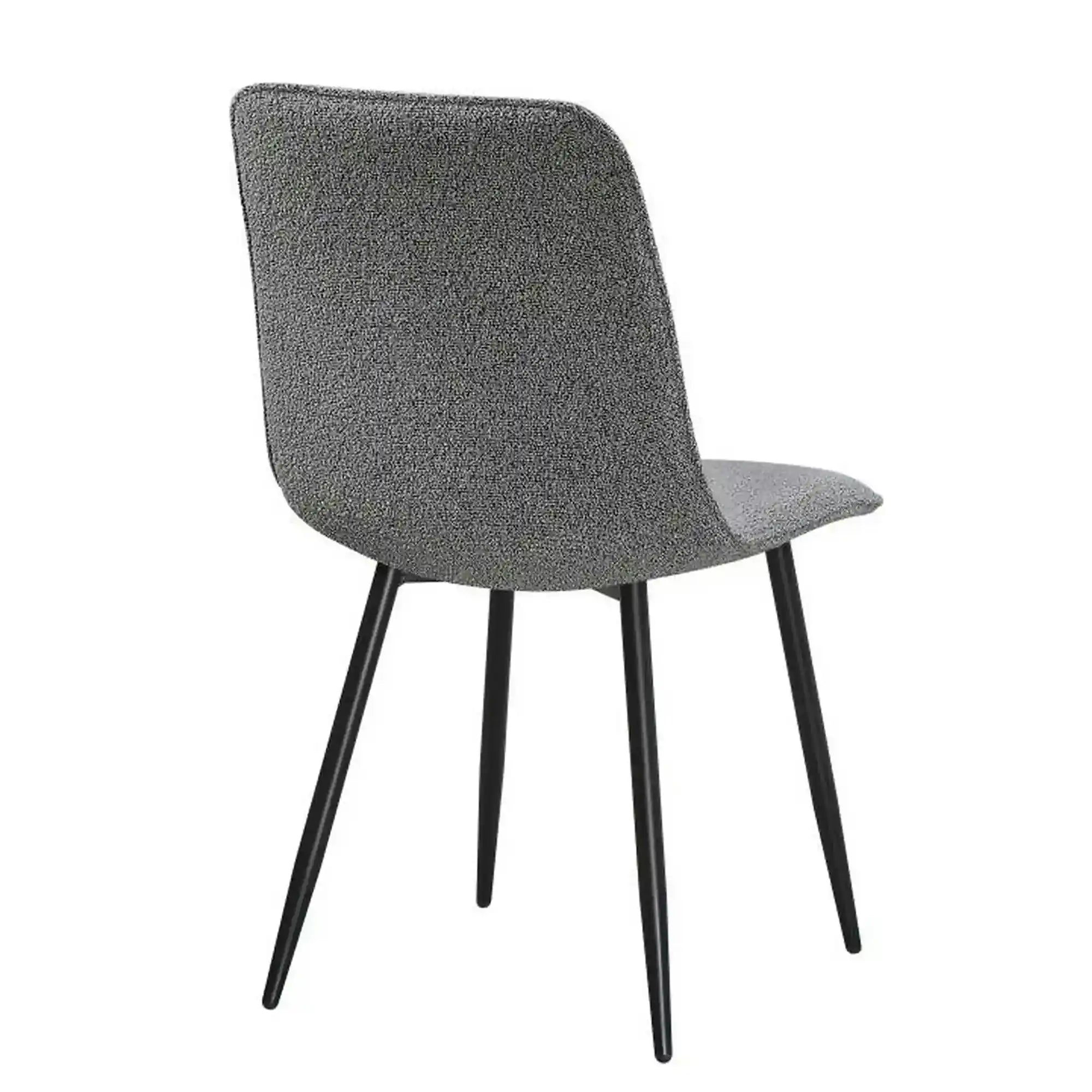 Scaun DOT, gri inchis/negru, stofa buclata/metal, 45x57x89 cm