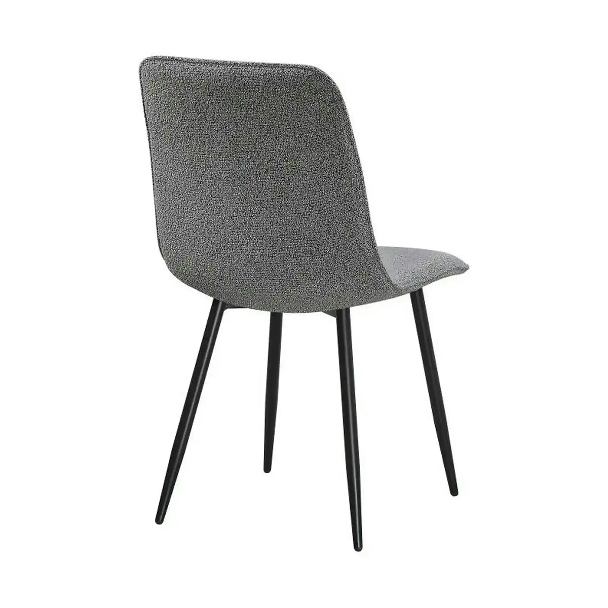 Scaun DOT, gri inchis/negru, stofa buclata/metal, 45x57x89 cm
