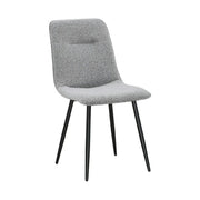 Scaun DOT, gri/negru, stofa buclata/metal, 45x57x89 cm