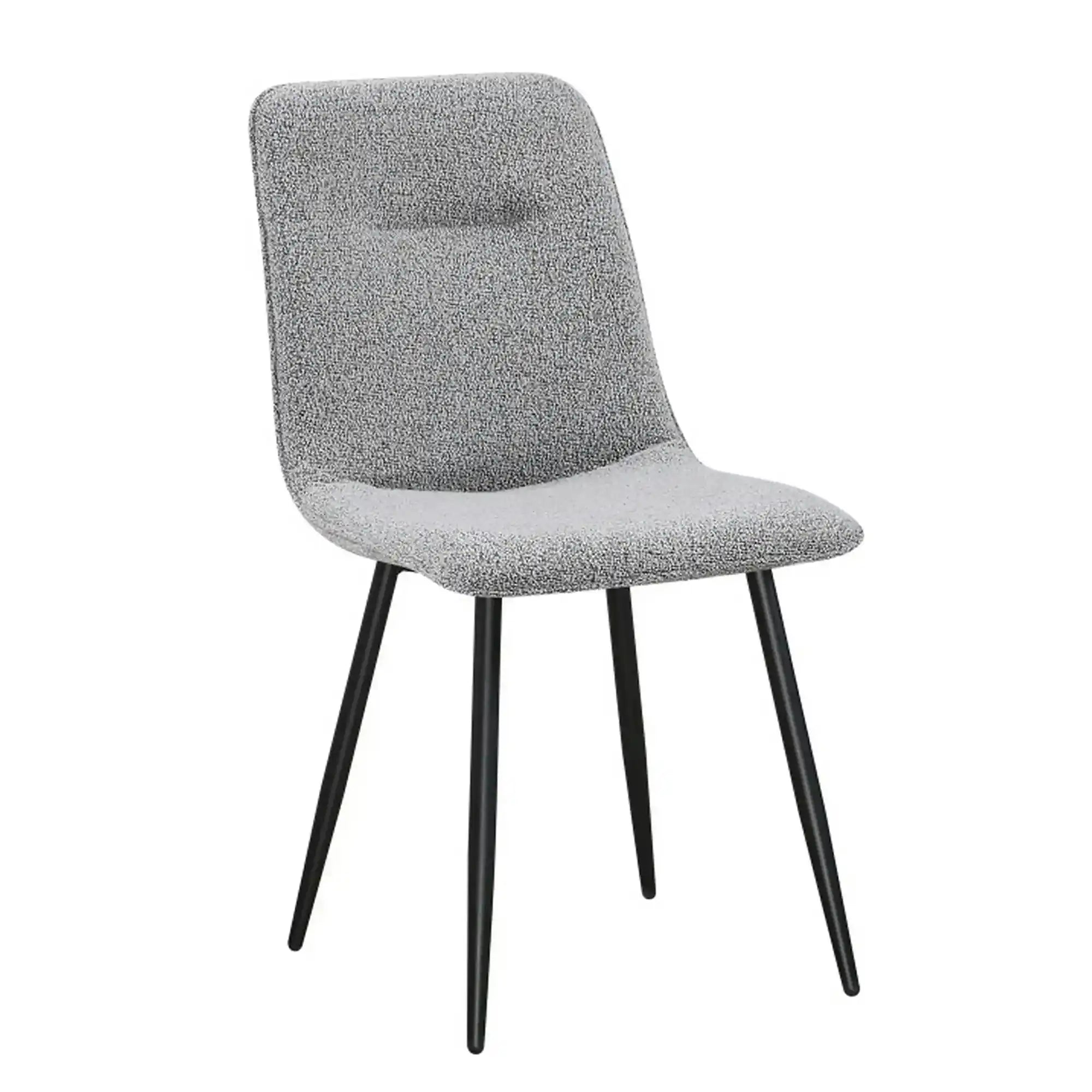 Scaun DOT, gri/negru, stofa buclata/metal, 45x57x89 cm