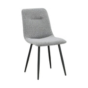 Scaun DOT, gri/negru, stofa buclata/metal, 45x57x89 cm