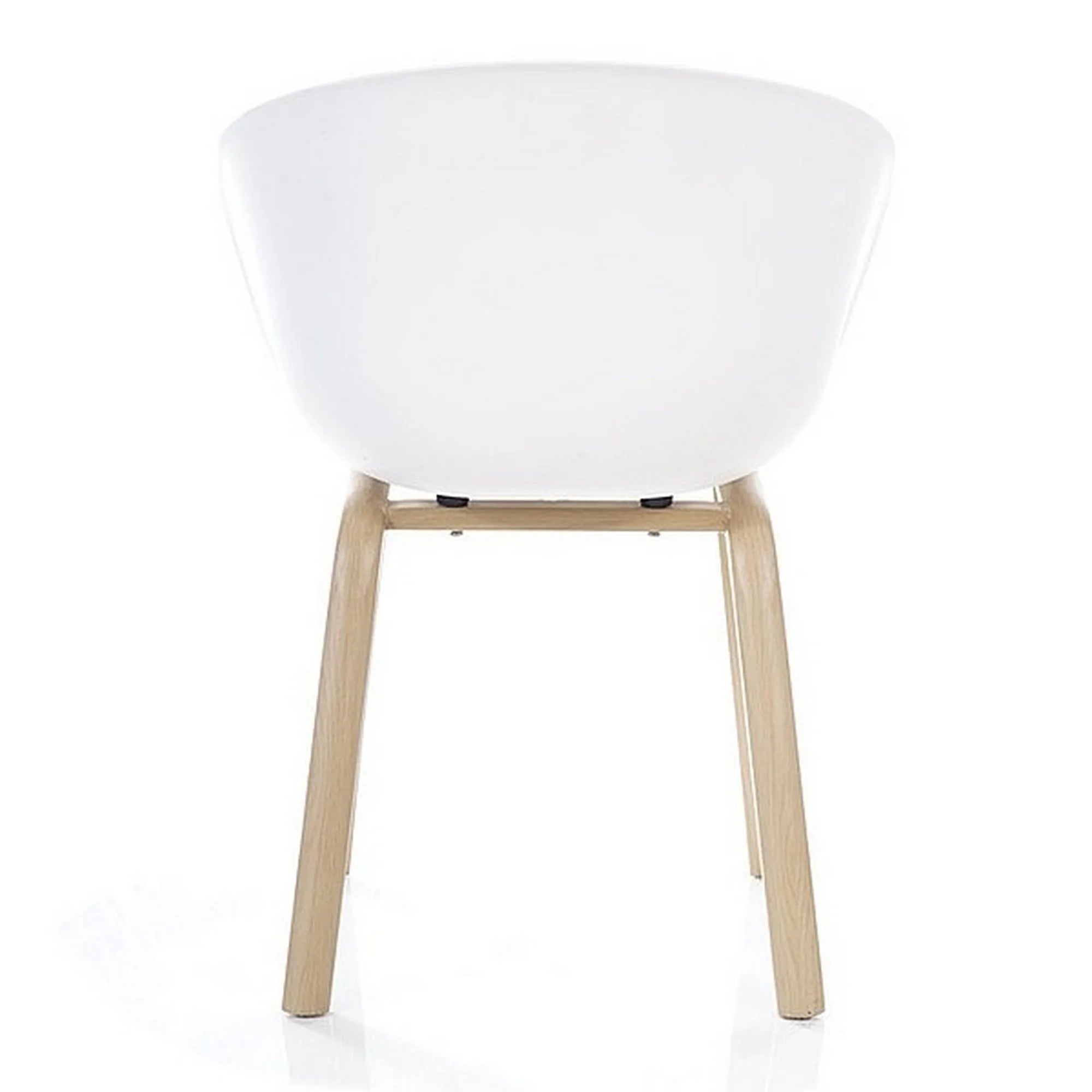 Scaun EGO, alb/stejar, plastic/metal, 56x42x80 cm