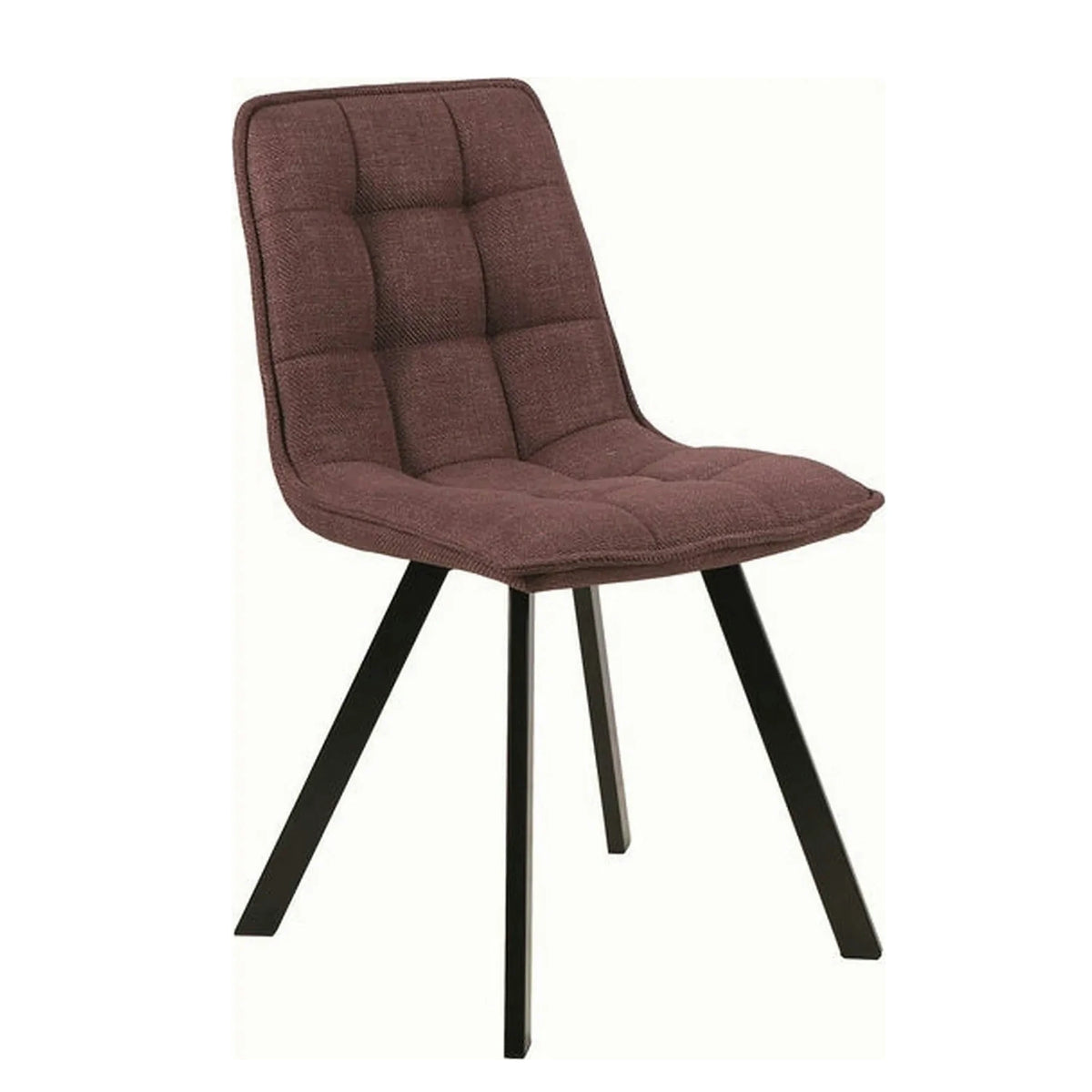 Scaun ELLIS, maro/negru, stofa clasica/metal, 46x42x88 cm