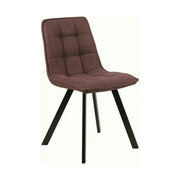 Scaun ELLIS, maro/negru, stofa clasica/metal, 46x42x88 cm