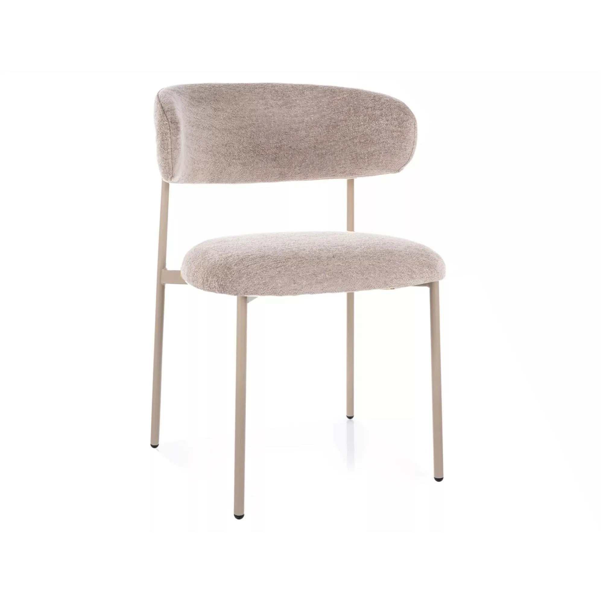 Scaun ELTON, bej - Brego 34, stofa clasica/metal, 56x46x80 cm