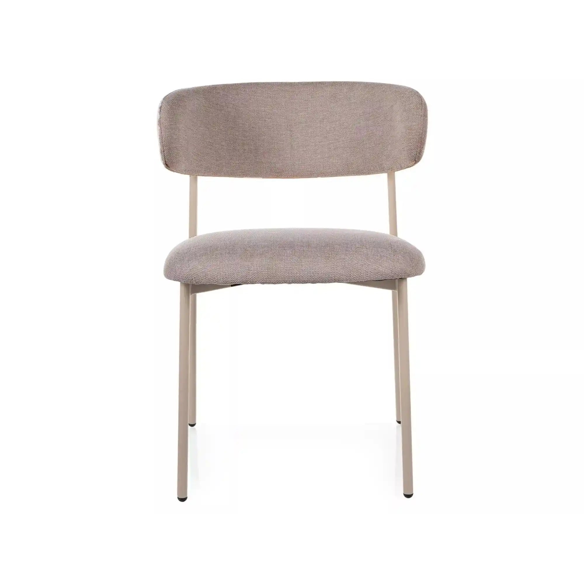 Scaun ELTON, bej - Brego 34, stofa clasica/metal, 56x46x80 cm