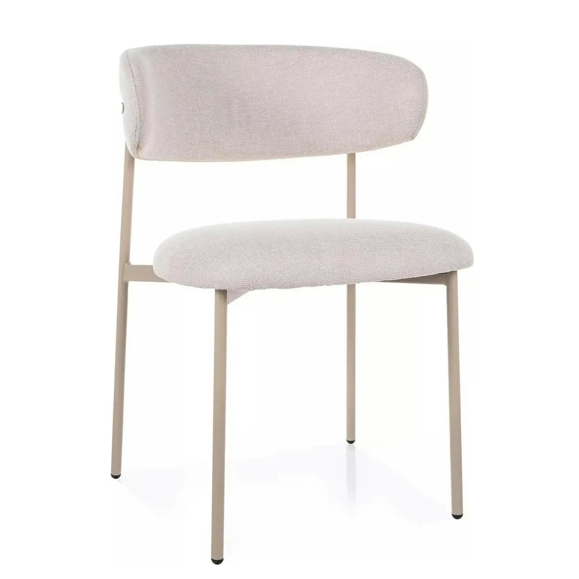 Scaun ELTON, bej deschis - Brego 22/casmir, stofa clasica/metal, 56x46x80 cm