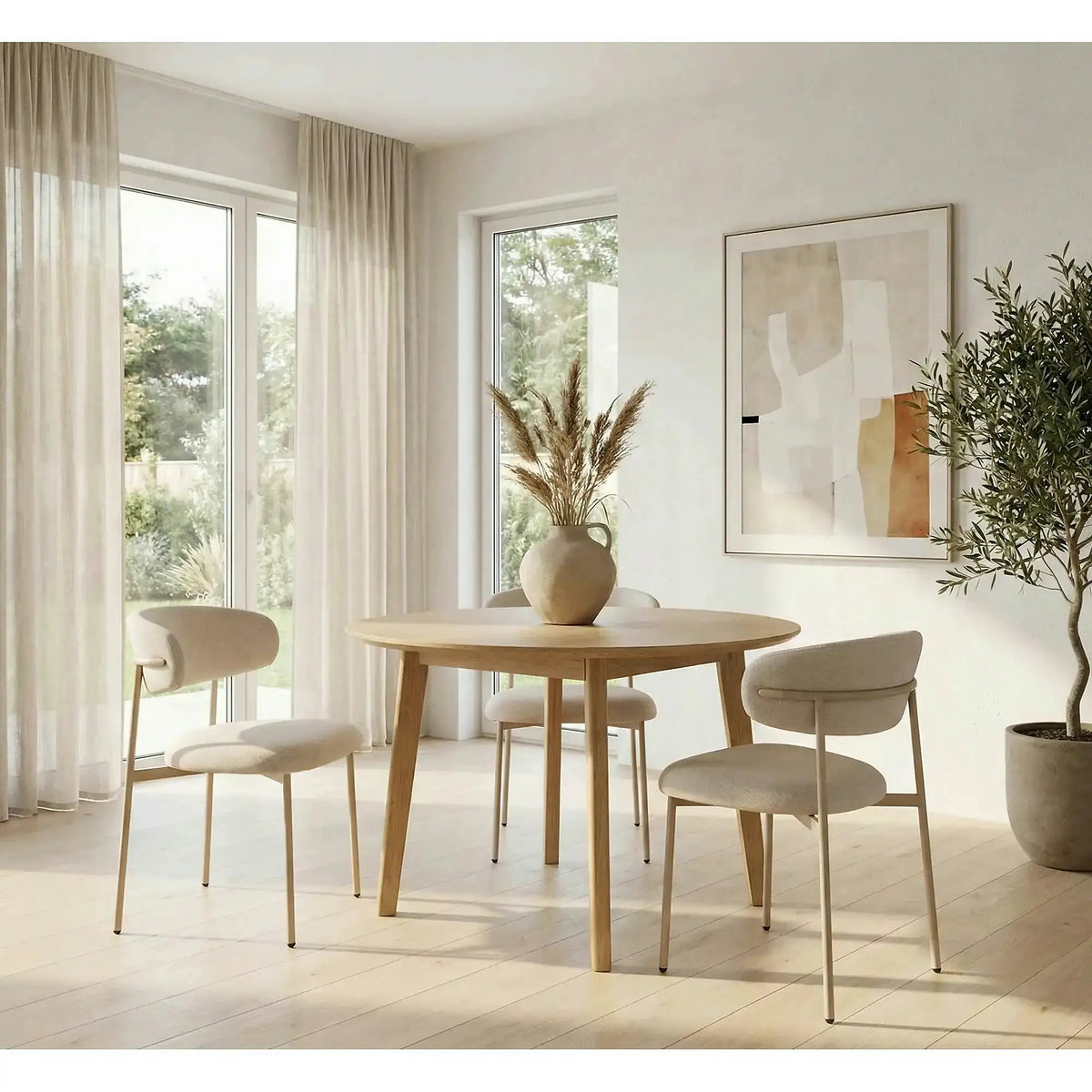 Scaun ELTON, bej deschis - Brego 22/casmir, stofa clasica/metal, 56x46x80 cm