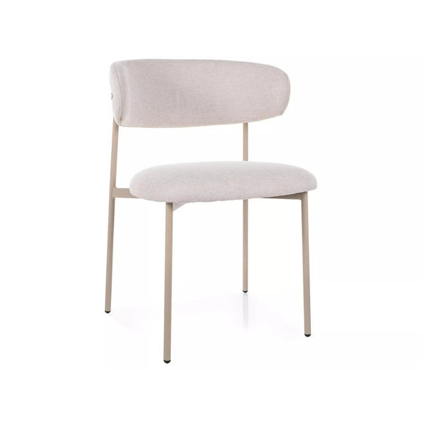 Scaun ELTON, bej deschis - Brego 22/casmir, stofa clasica/metal, 56x46x80 cm