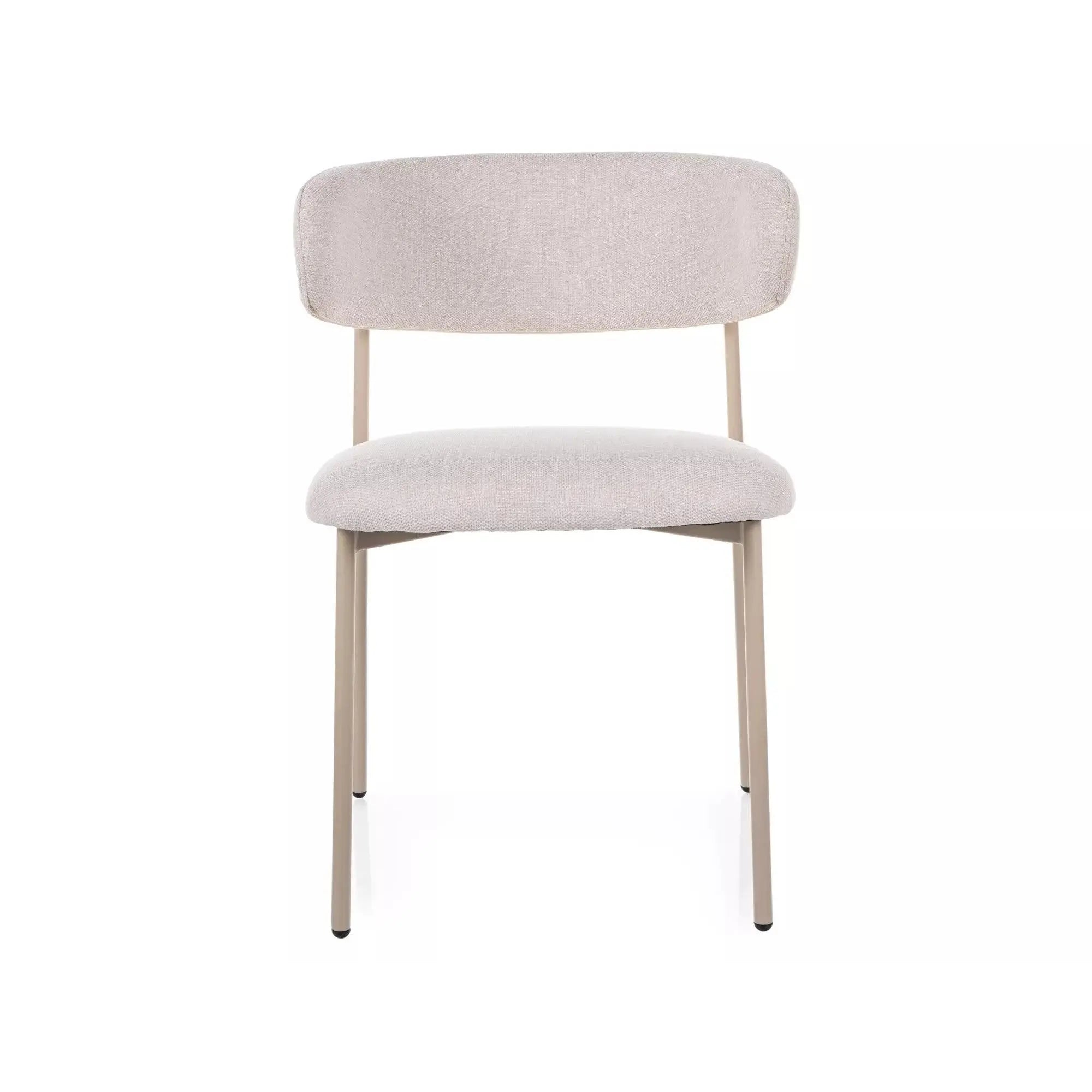 Scaun ELTON, bej deschis - Brego 22/casmir, stofa clasica/metal, 56x46x80 cm