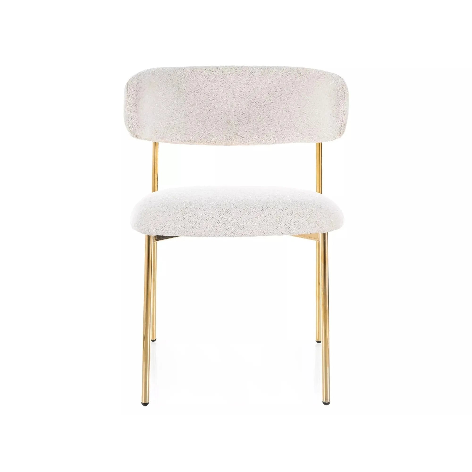 Scaun ELTON, bej deschis - Raven 22/auriu, stofa clasica/metal, 56x58x80 cm