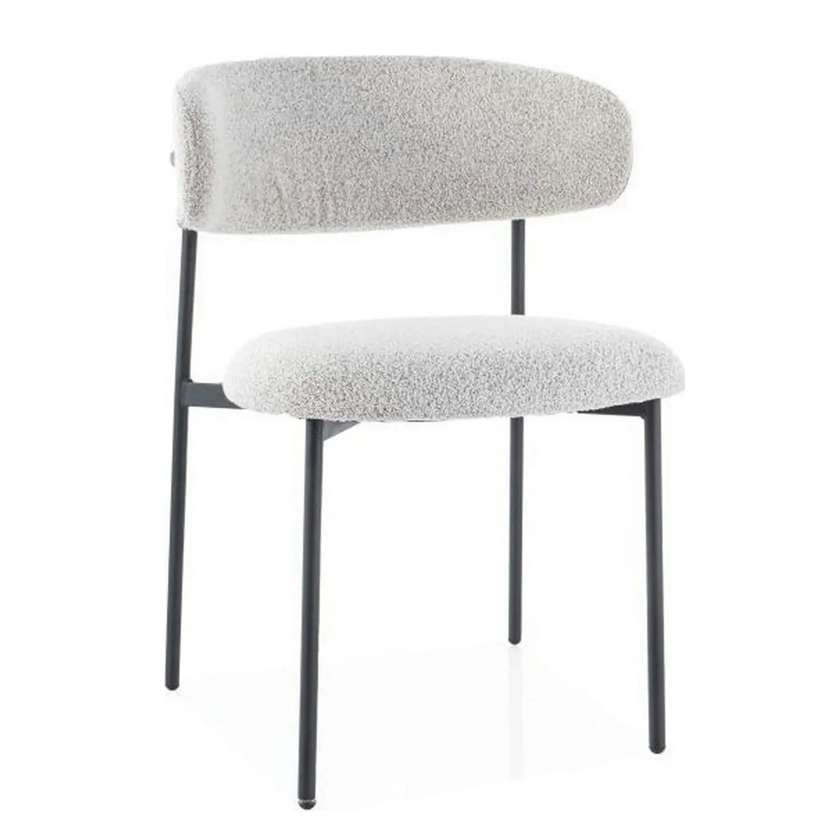 Scaun ELTON, bej/negru, stofa/metal, 56x46x80 cm