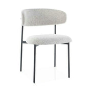 Scaun ELTON, bej/negru, stofa/metal, 56x46x80 cm