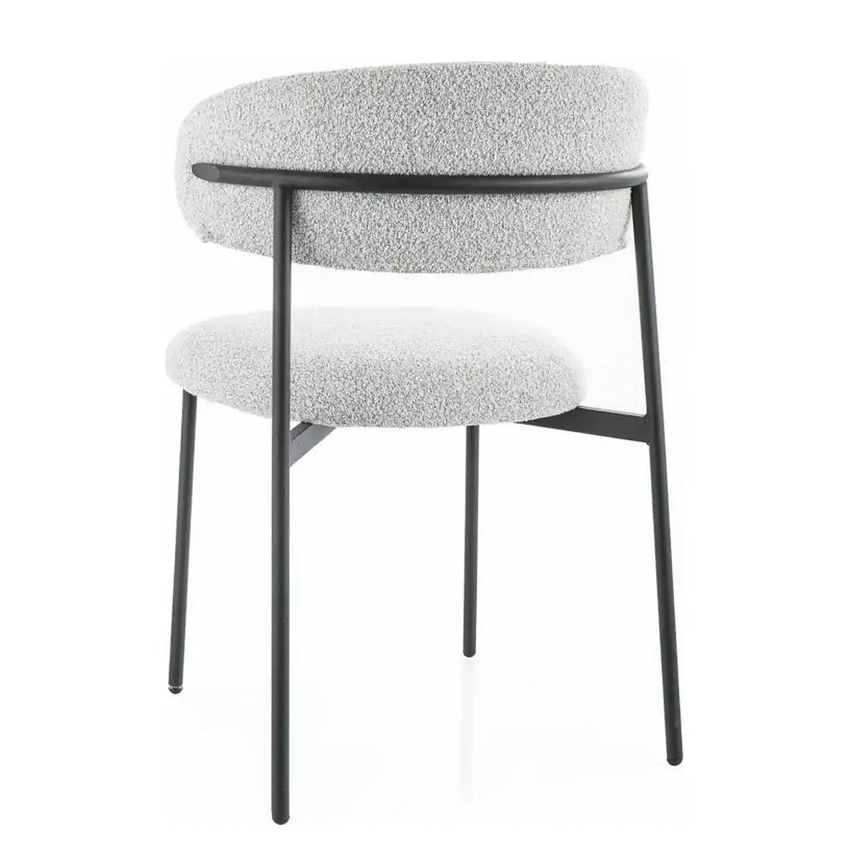 Scaun ELTON, bej/negru, stofa/metal, 56x46x80 cm