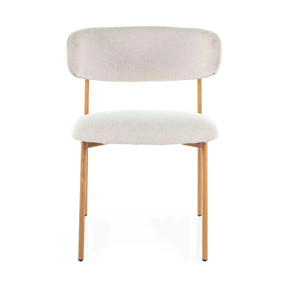 Scaun ELTON D, bej deschis - Brego 22/stejar, stofa clasica/metal, 56x46x80 cm