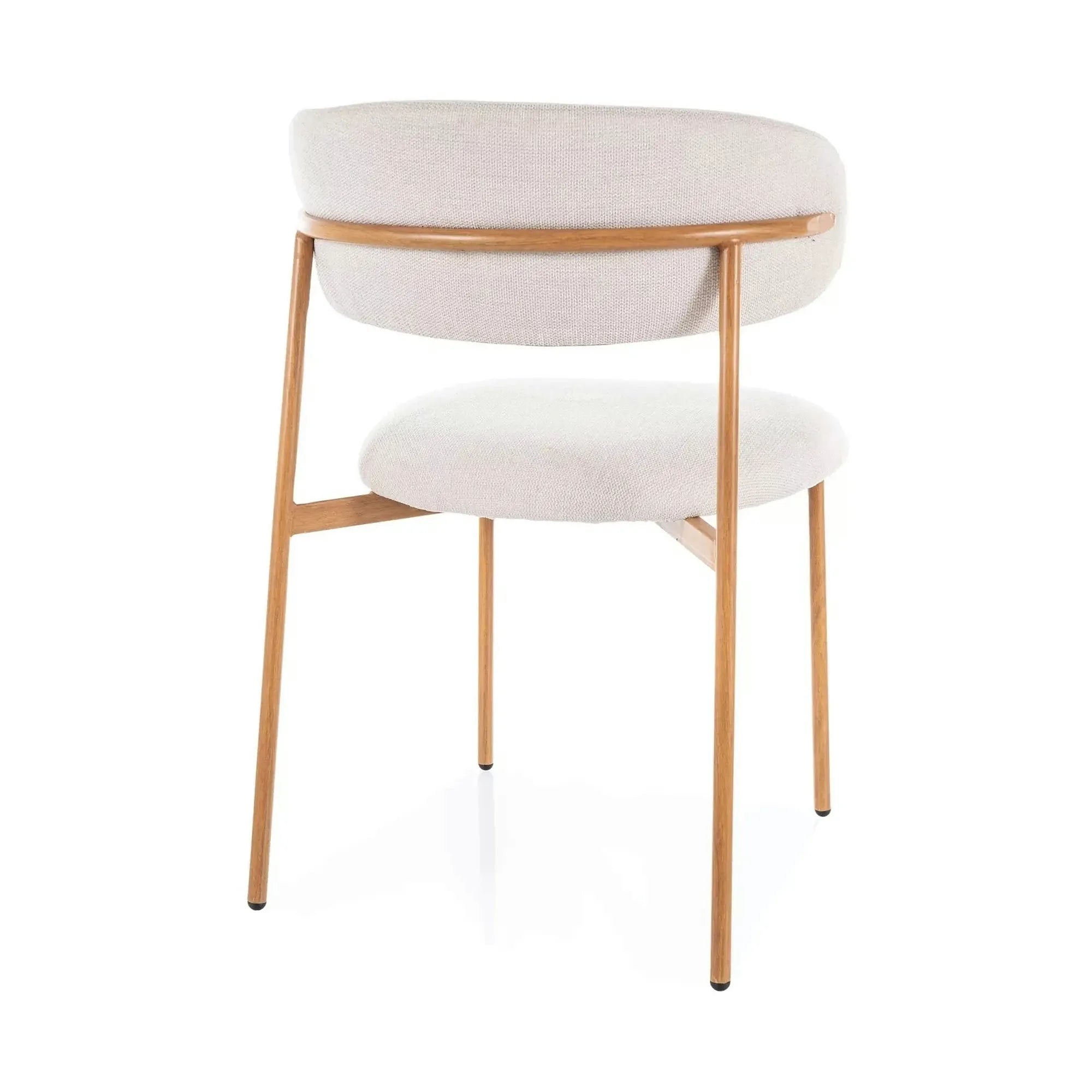 Scaun ELTON D, bej deschis - Brego 22/stejar, stofa clasica/metal, 56x46x80 cm