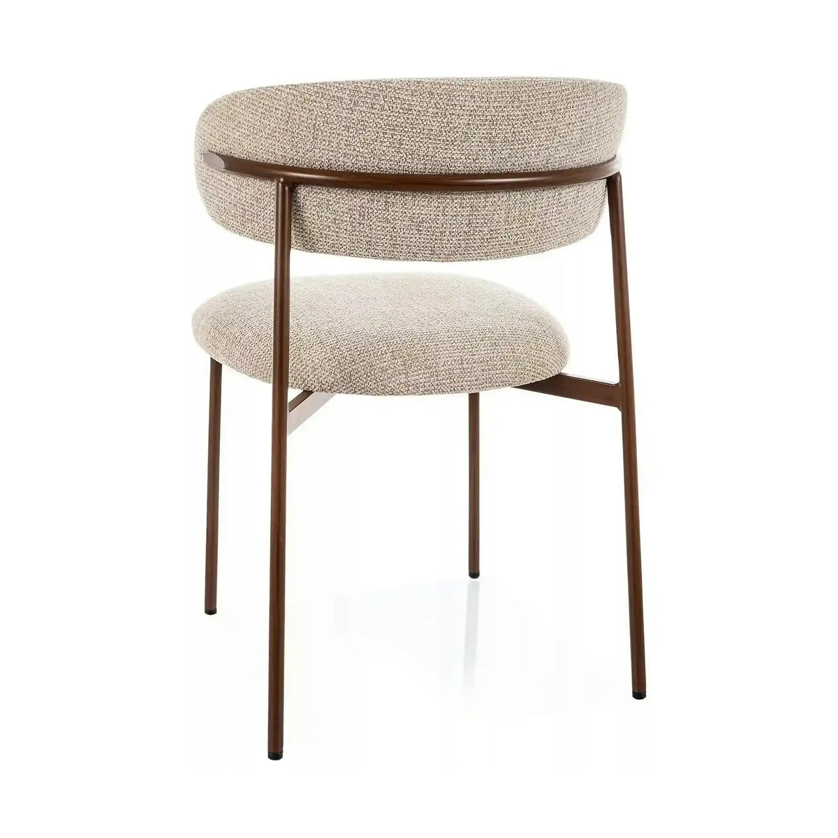 Scaun ELTON D, bej/nuc, stofă/metal, 56x46x80 cm