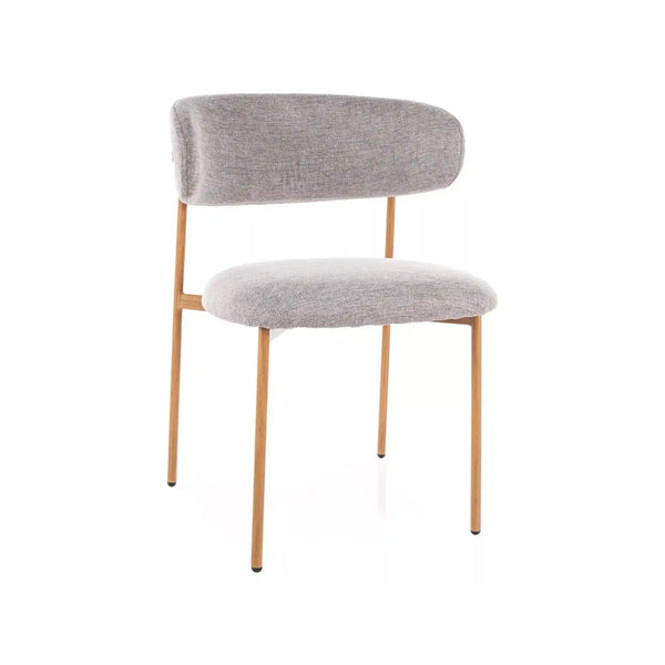 Scaun ELTON D, gri - Brego 07/stejar, stofa clasica/metal, 56x58x80 cm