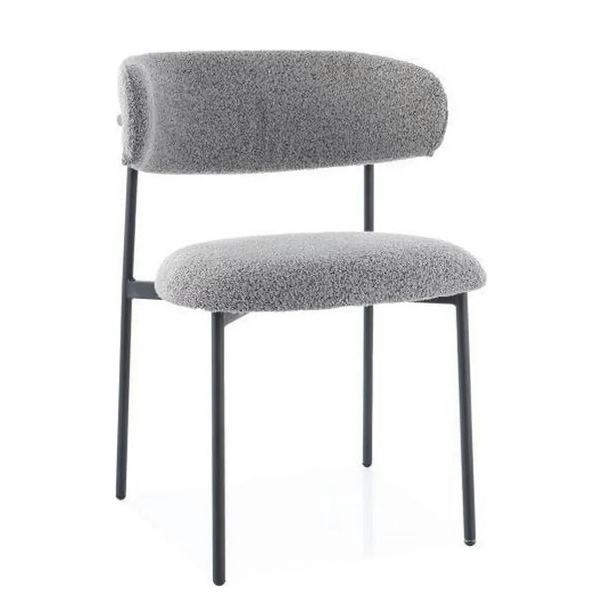 Scaun ELTON, gri/negru, stofa/metal, 56x46x80 cm