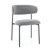 Scaun ELTON, gri/negru, stofa/metal, 56x46x80 cm