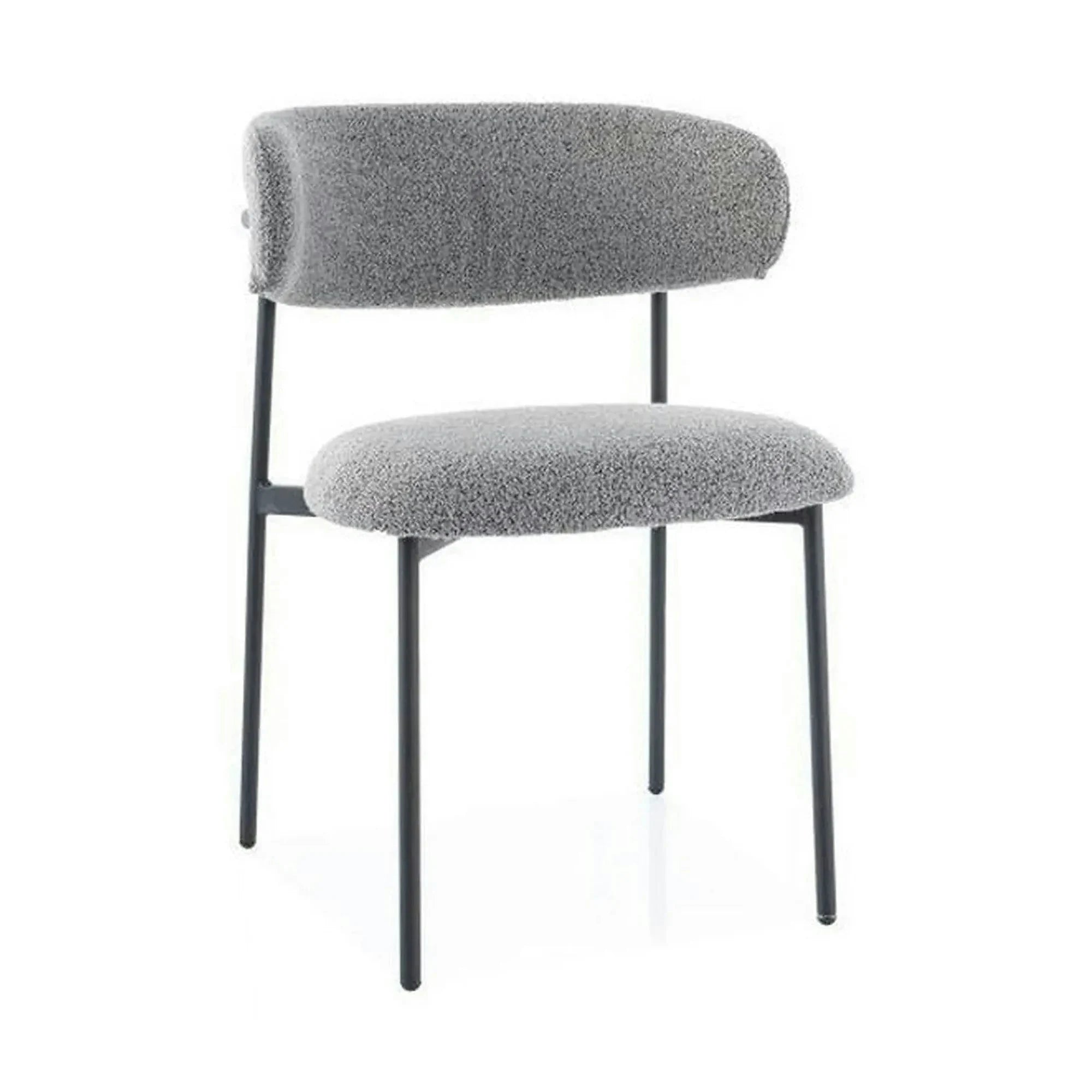 Scaun ELTON, gri/negru, stofa/metal, 56x46x80 cm