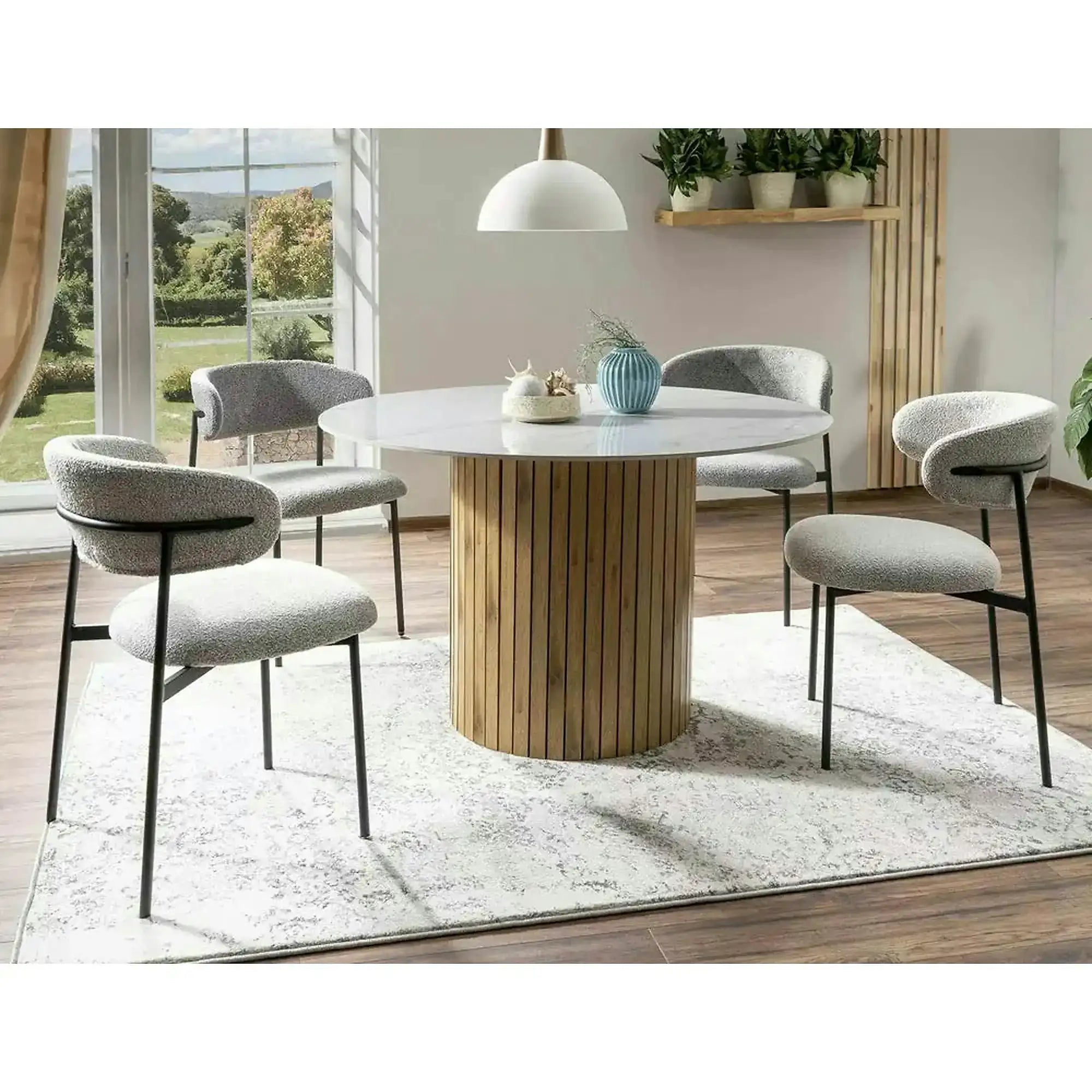 Scaun ELTON, gri/negru, stofa/metal, 56x46x80 cm