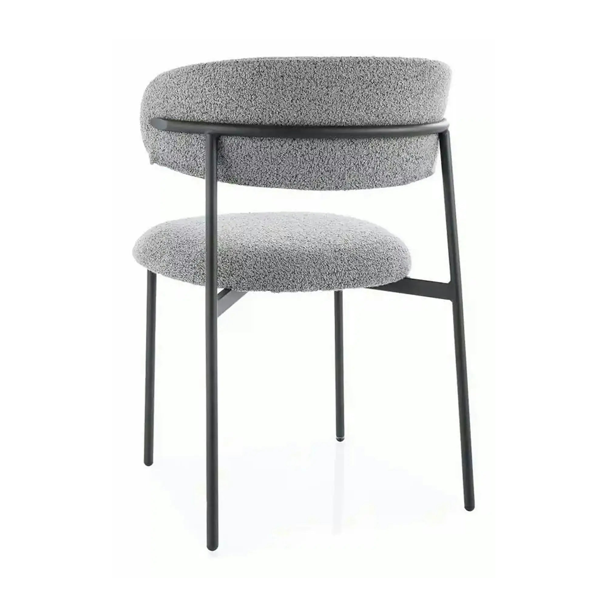 Scaun ELTON, gri/negru, stofa/metal, 56x46x80 cm