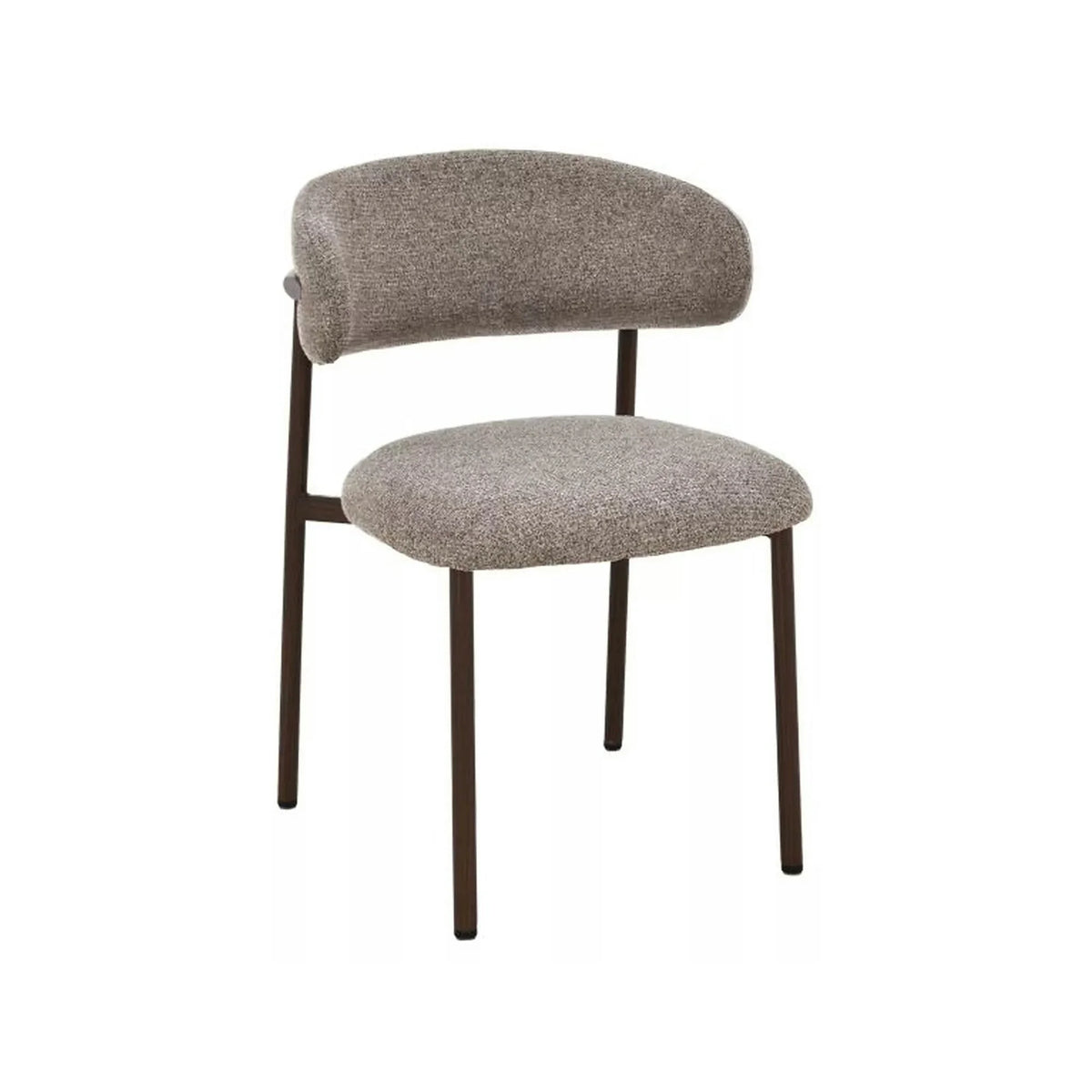 Scaun ELTON II, cappuccino/nuc, stofă clasică/metal, 56x46x80 cm