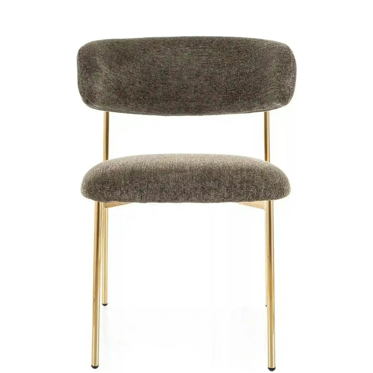 Scaun ELTON, verde olive - Raven 78/auriu, stofa clasica/metal, 56x58x80 cm