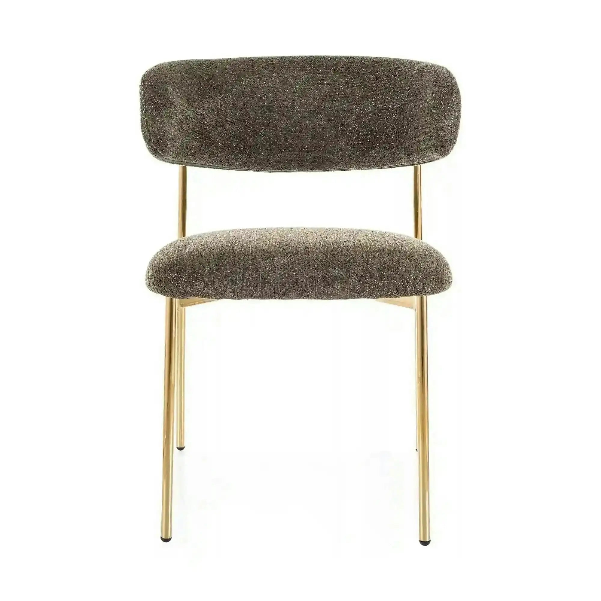Scaun ELTON, verde olive - Raven 78/auriu, stofa clasica/metal, 56x58x80 cm