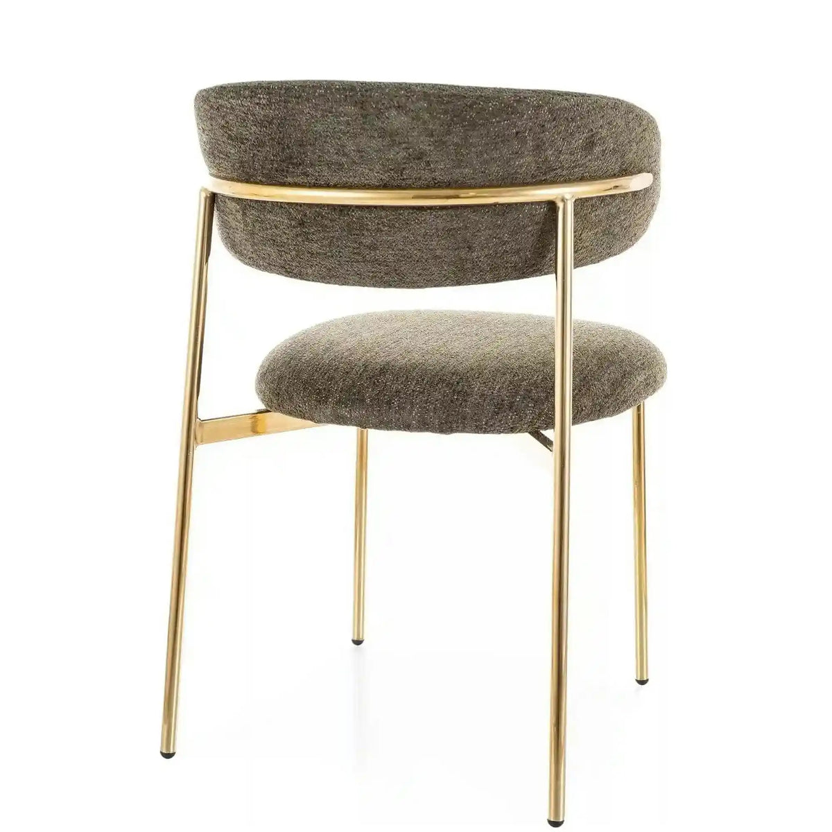 Scaun ELTON, verde olive - Raven 78/auriu, stofa clasica/metal, 56x58x80 cm