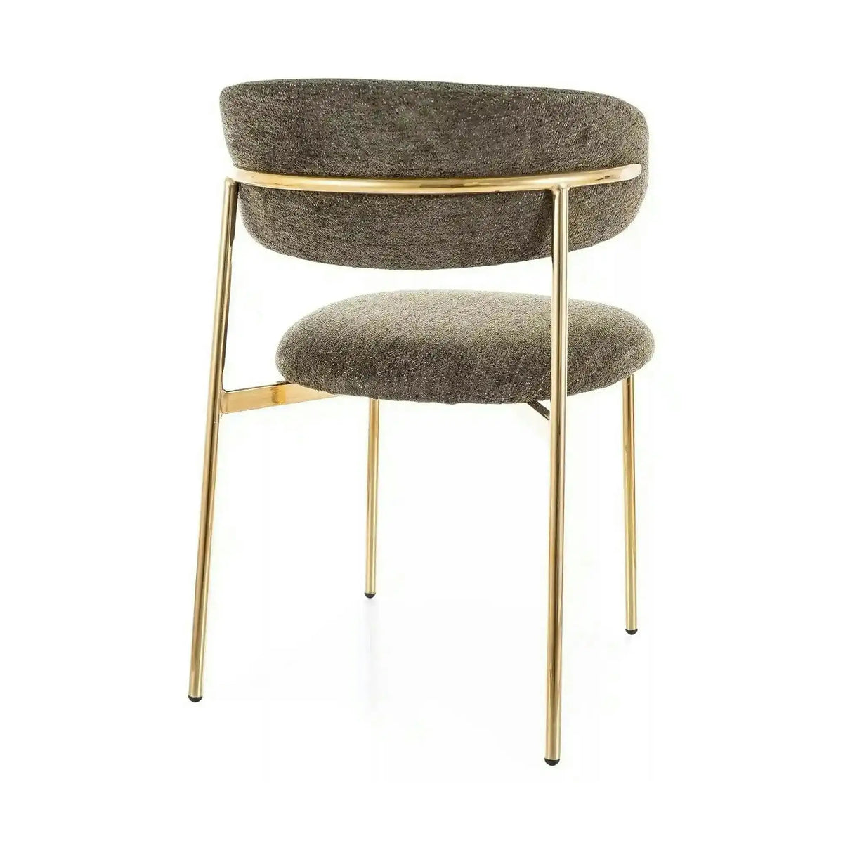 Scaun ELTON, verde olive - Raven 78/auriu, stofa clasica/metal, 56x58x80 cm