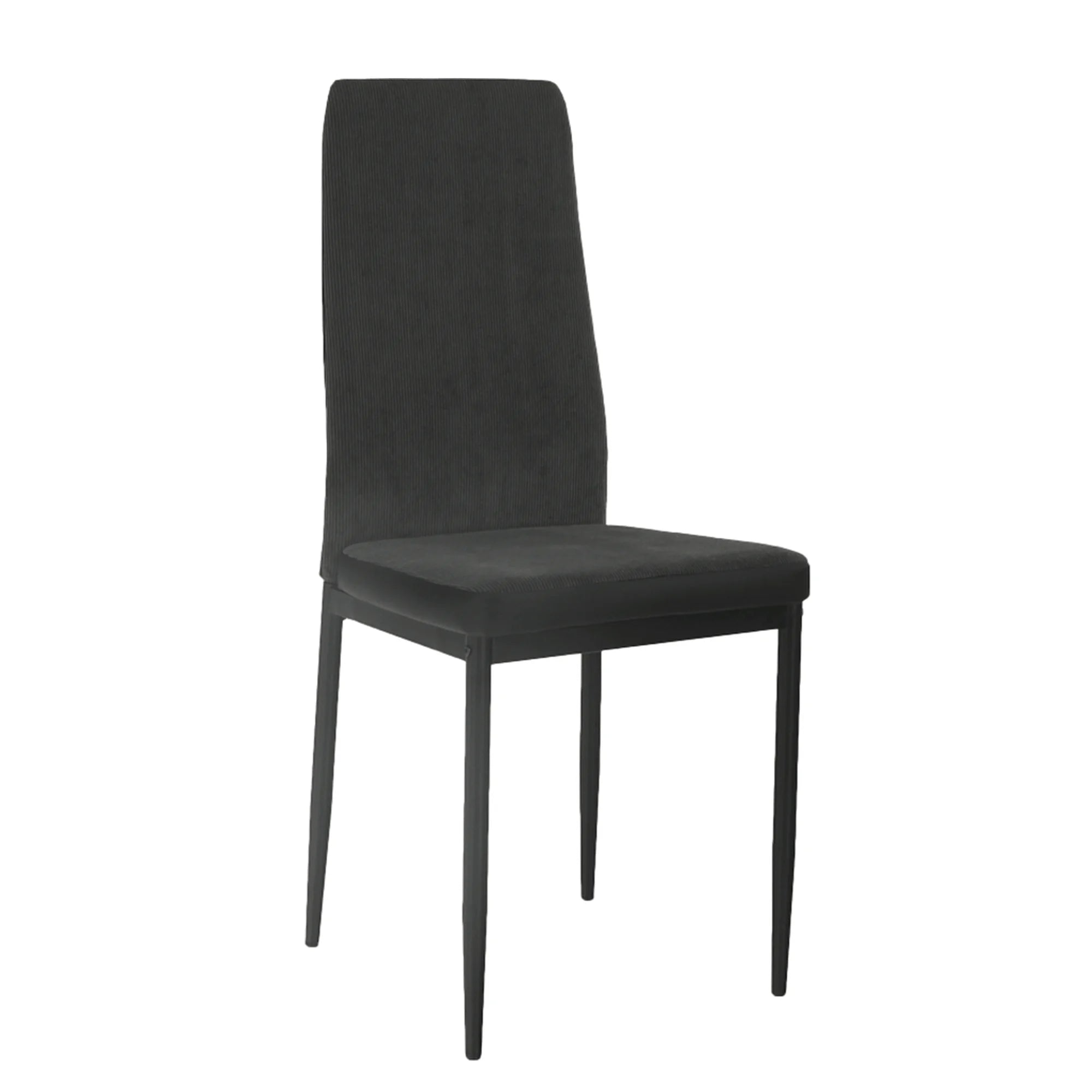 Scaun ENRA, gri inchis/negru, textil/metal, 41x46x98 cm
