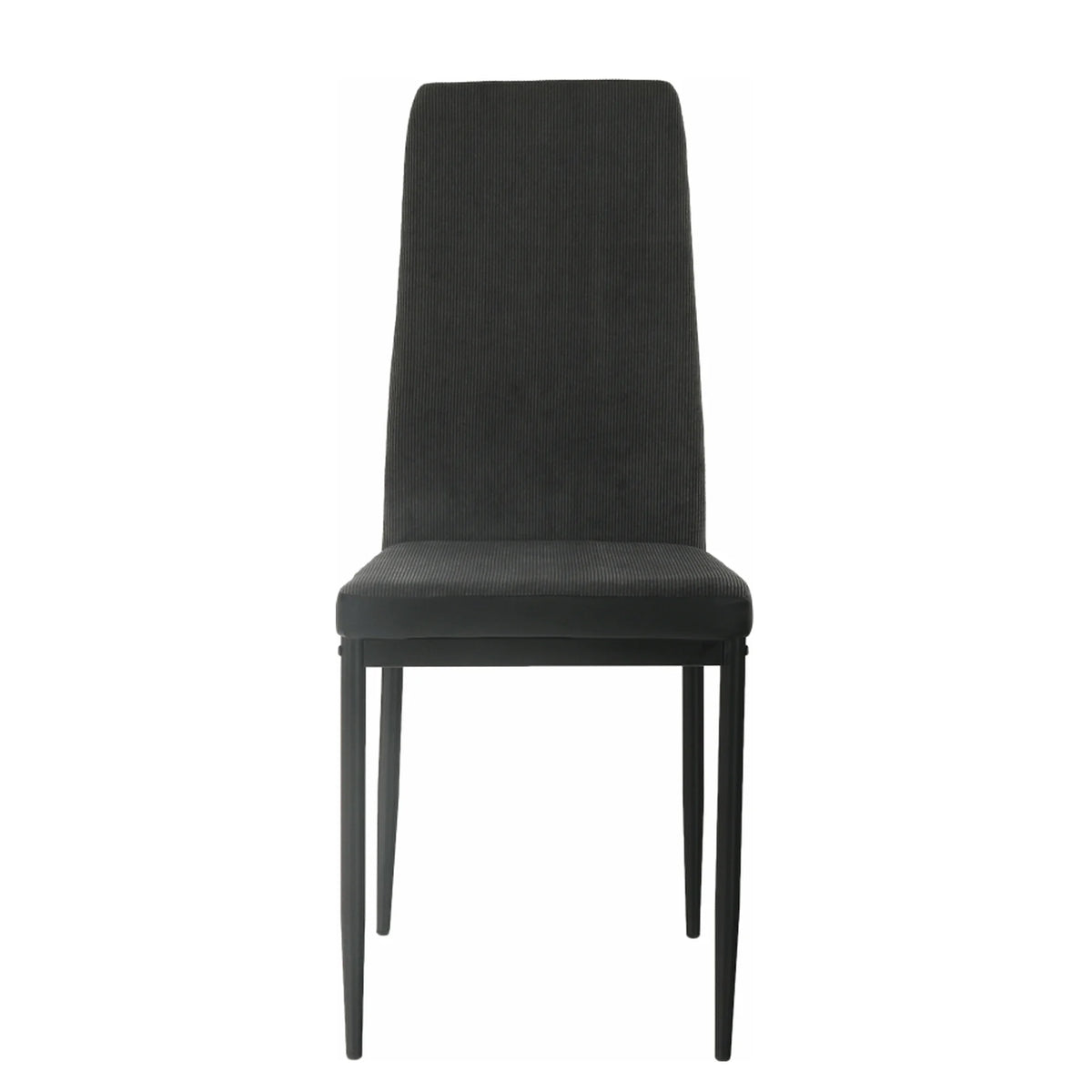 Scaun ENRA, gri inchis/negru, textil/metal, 41x46x98 cm